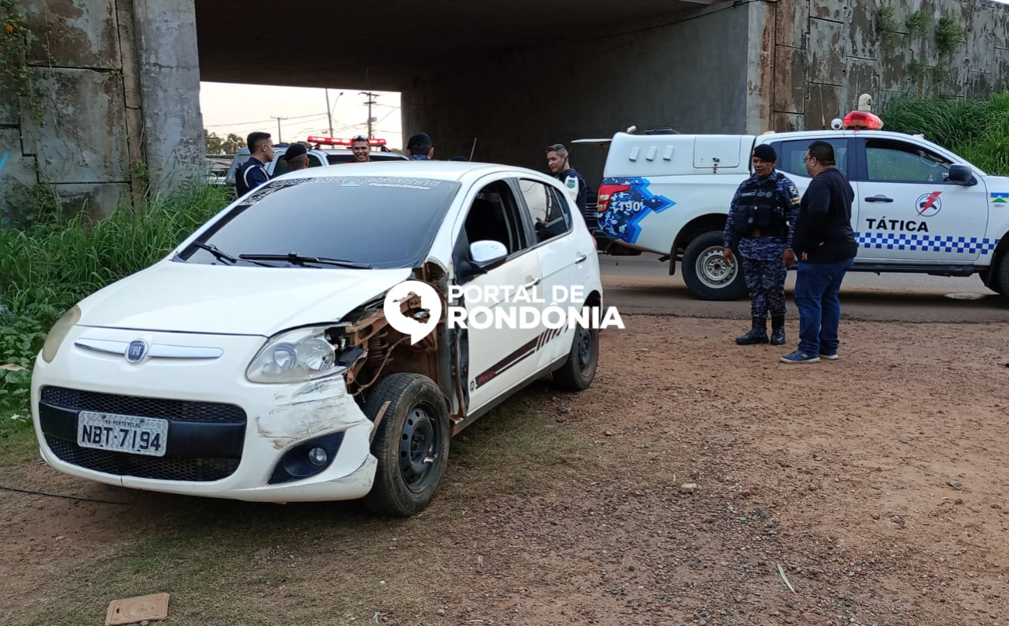 Traficante é preso após bater carro no viaduto da avenida Jatuarana