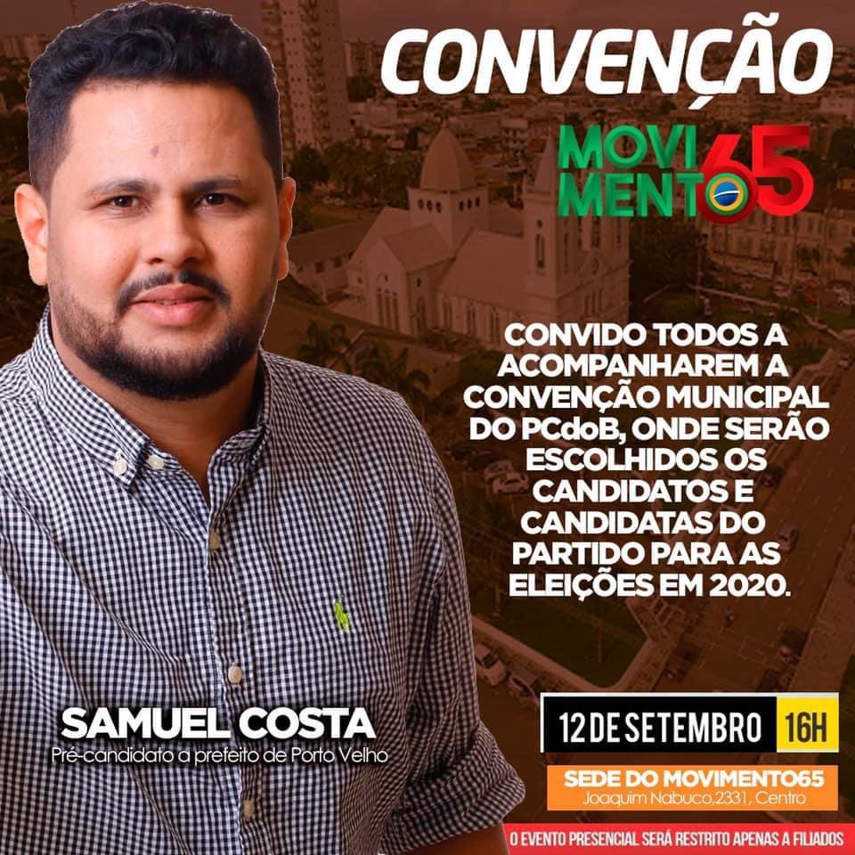 Convenção do PCdoB irá lançar Samuel Costa