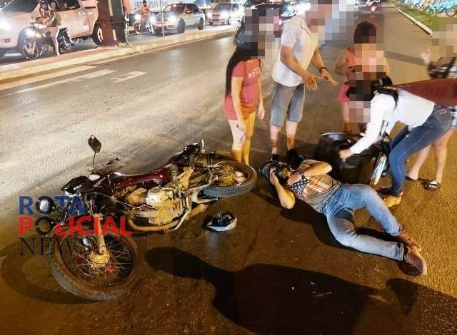 Colisão entre motocicletas na BR-364 deixa três pessoas feridas