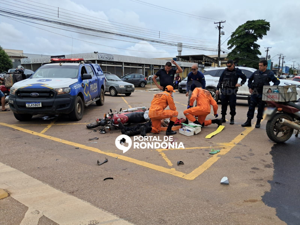 image-3-1024x768 Acidente entre duas motocicletas em cruzamento deixa feridos no Centro de Porto Velho