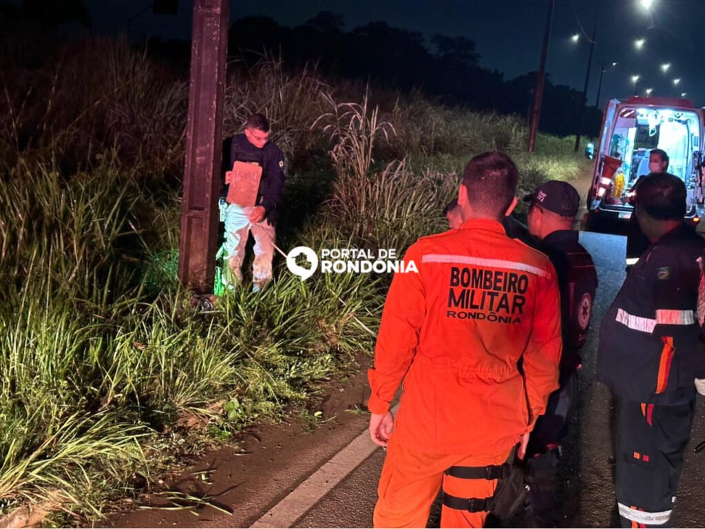 D34AE1B9-F1D5-4E23-807C-19D62FB95105-1024x768 Motociclista morre após perder controle e bater em poste na BR-364 em Porto Velho