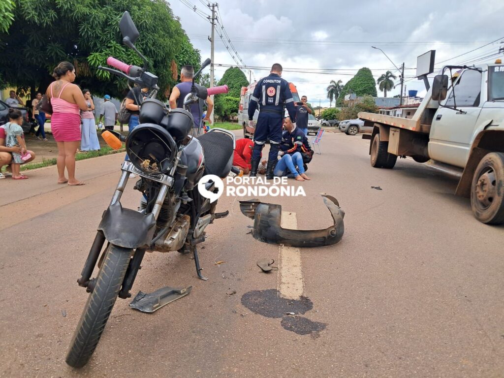 ba440a80-a25c-4354-ad76-4b8472ae8e67-1024x768 Colisão entre moto e carro deixa passageira ferida em Porto Velho
