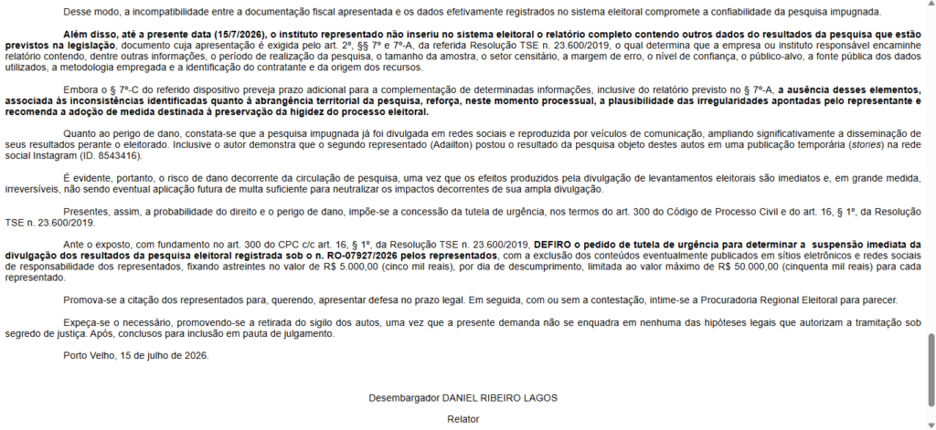 image-1024x471 Justiça Eleitoral determina suspensão de pesquisa divulgada por Adailton Fúria após detectar irregularidades
